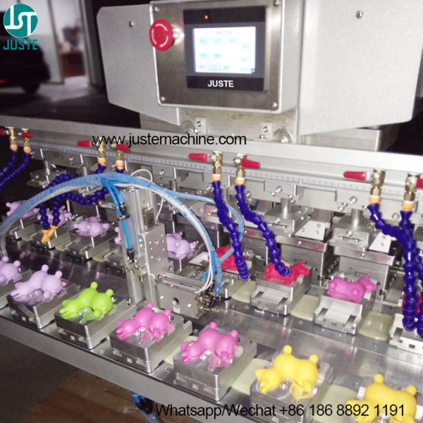 10 Color Pad Printers Ink Tray Tampo Printing Machine With Conveyor 2