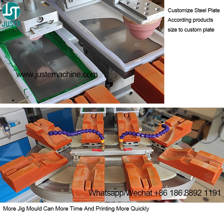 2 Color Pad Printing Machine tampo pad Printers with conveyor ink tray 6