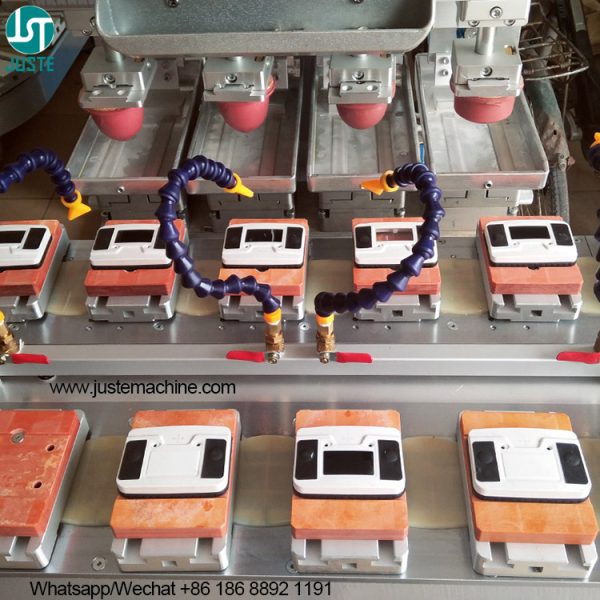 4 Color Pad Printers Pad Print Tampo Printing Machine With Conveyor 14 Jig 3