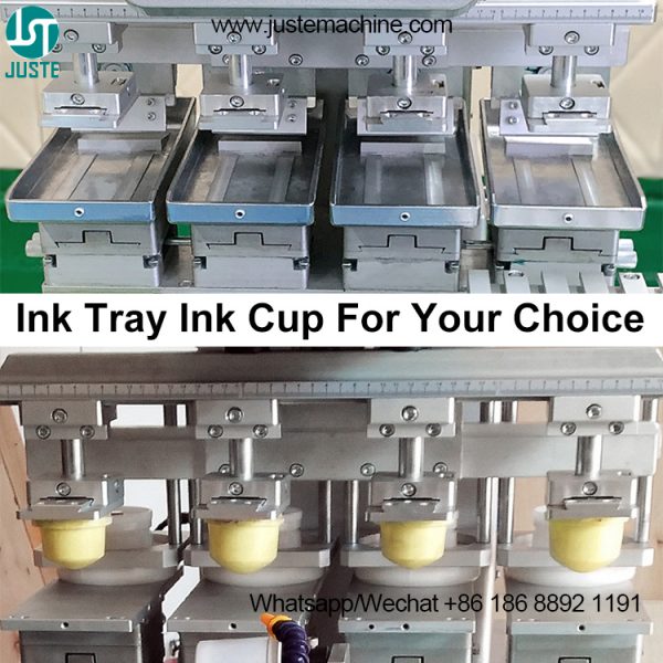 4 Color tampo pad Printers 14 Jig Pad Printing Machine with conveyor 6