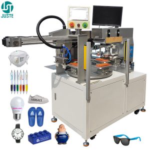 Automatic 1 Color pad Printers tampo Printing Machine with conveyor robot arm 1