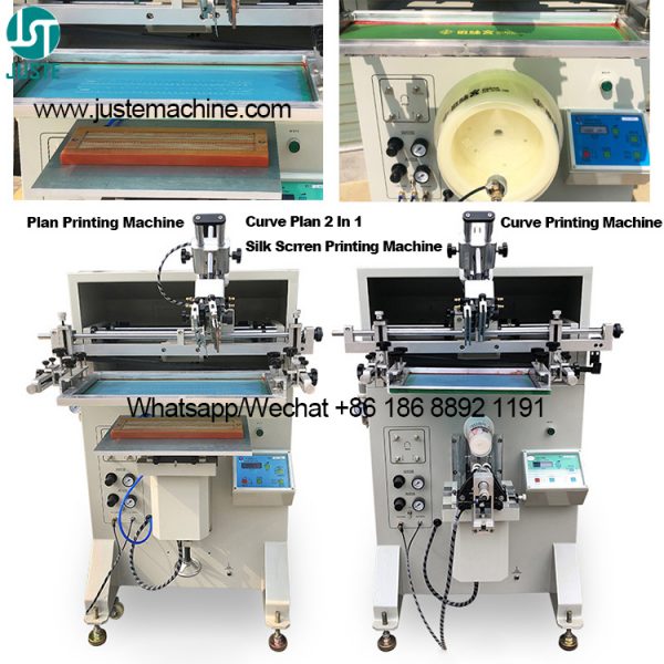 Cup Silk Screen Printing Machine Plastic Round Glass Bottle Rotary Cylindrical 1 Color Print Machines 4