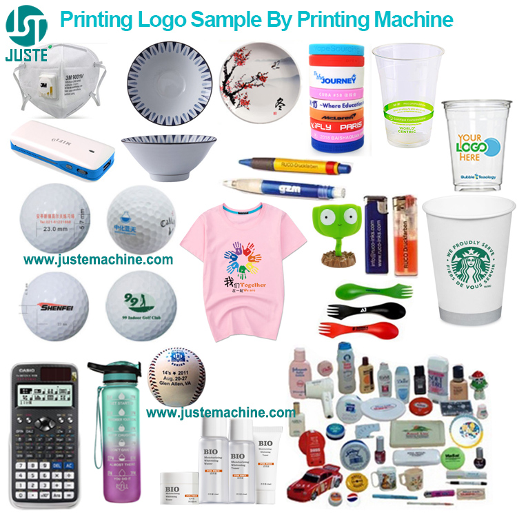 Muestra de logotipo de impresión por máquinas de impresoras de almohadilla
