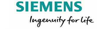 SIEMENS-logo juste-painokoneen padtulostimien toimittajalta